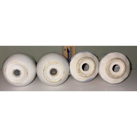 Vintage Salt Pepper Lot Shakers Floral Country Rural Fruit Pincher Jug Brown - Picture 5 of 5